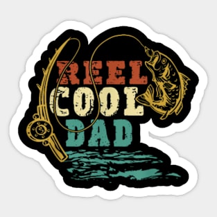 Reel Cool Dad Fishing Father Day Daddy Sticker